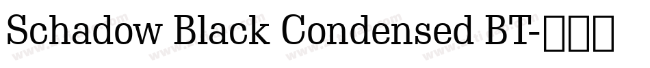 Schadow Black Condensed BT字体转换